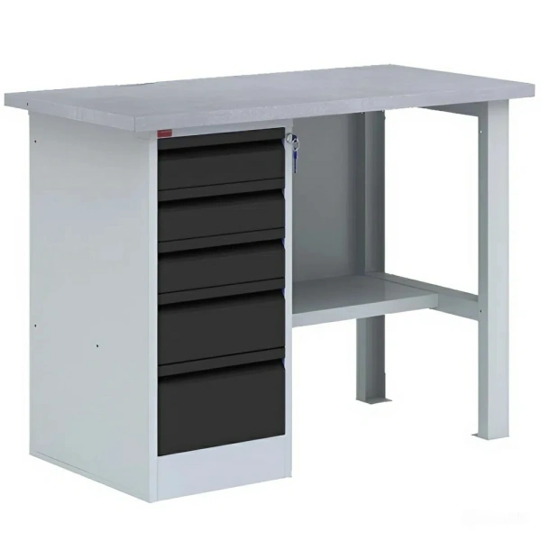 Верстак ВП-3Т, длиной 1390 мм (фасад графит)